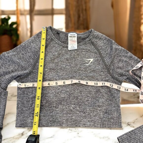 Gymshark Vital Crop Top compression Fit Size Small Light Gray - Picture 7 of 10